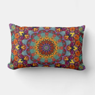 Cojín Lumbar Patrón de Mandala de Caleidoscopio Fractal-64351