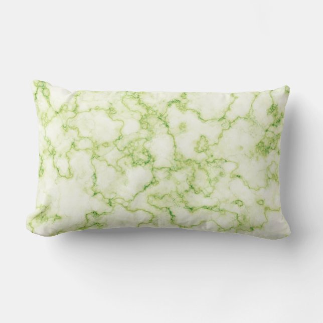 Cojín Lumbar Patrón de mármol verde (Anverso)