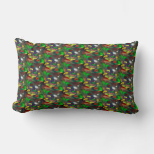 Cojín Lumbar Patrón de Opalo Negro Moderno