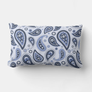 Cojín Lumbar Patrón de paisley azul