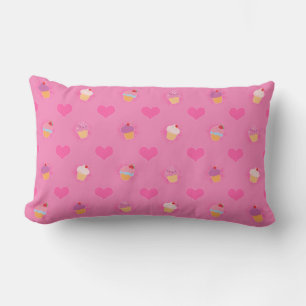 Cojín Lumbar Patrón de pastel rosa