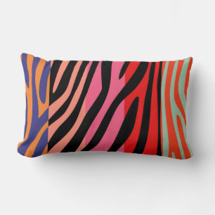 Cojín Lumbar Patrón de piel de impresión de cebra retro 10