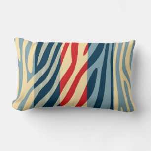 Cojín Lumbar Patrón de piel de impresión de cebra retro 11