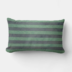 Cojín Lumbar Patrón de rayas verde salvia y gris brezo