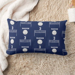 Cojín Lumbar Patrón de red y bolas de voleibol personalizadas