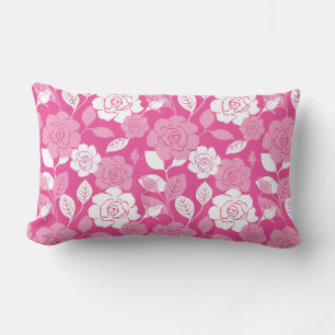 COJÍN LUMBAR PATRÓN DE ROSA (ROSA)