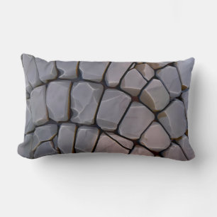 Cojín Lumbar Patrón de textura de muro de piedra