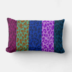 Cojín Lumbar Patrón de tira de piel de leopardo multicolor 4