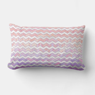 Cojín Lumbar Patrón de Zig Zag Rosa Claro