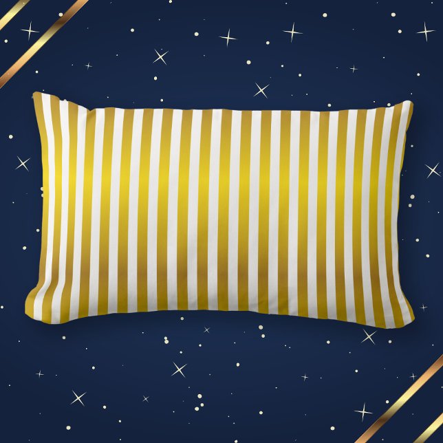 Cojín Lumbar Patrón elegante de rayas de oro (Subido por el creador)