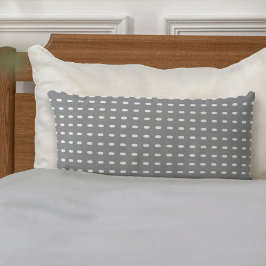 Cojín Lumbar Patrón Elegante Gris Blanco Chic Geométrico