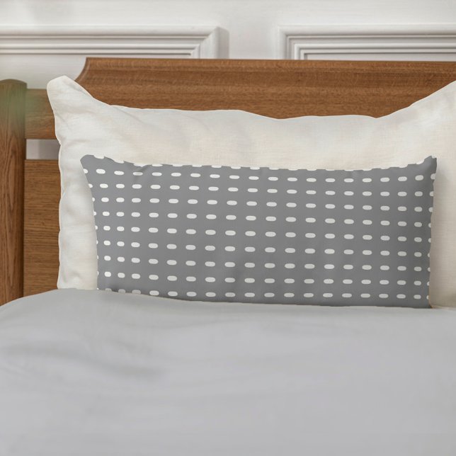 Cojín Lumbar Patrón Elegante Gris Blanco Chic Geométrico (Subido por el creador)