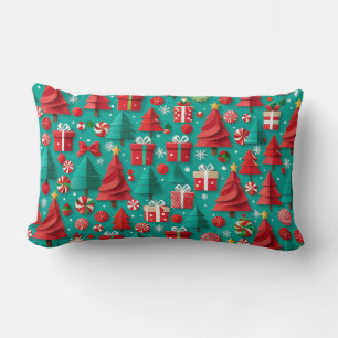 Cojín Lumbar patrón festivo de Navidad