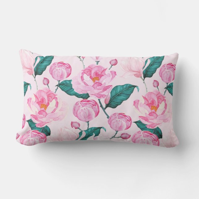 Cojín Lumbar Patrón floral (Anverso)