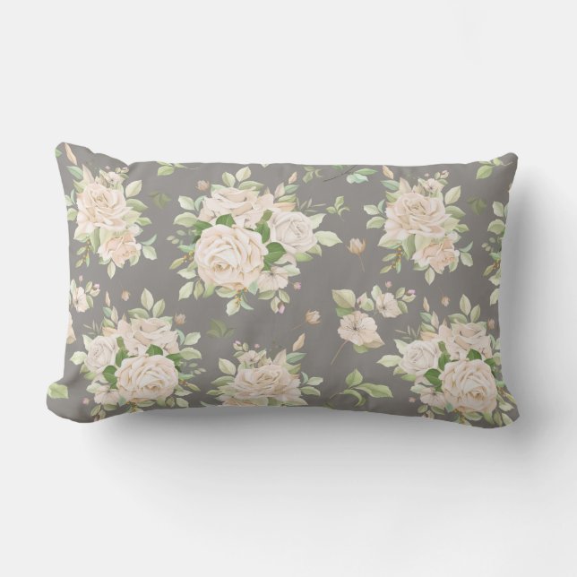 Cojín Lumbar Patrón floral (Anverso)