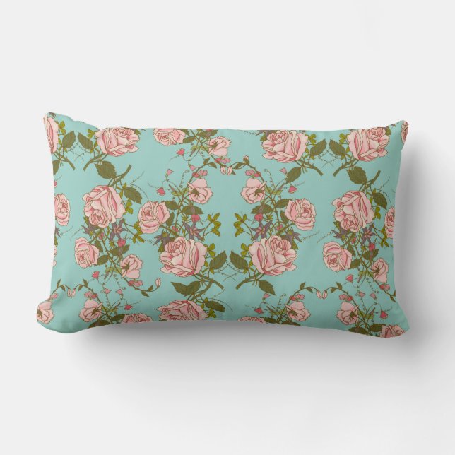 Cojín Lumbar Patrón floral (Anverso)