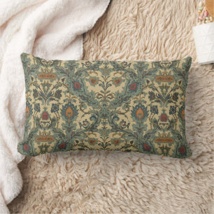Cojín Lumbar Patrón floral Art Nouveau de William Morris Compto