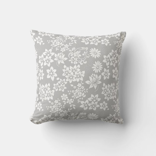 Cojín Lumbar Patrón floral.b L Gray BG (Anverso)