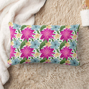 Cojín Lumbar Patrón floral continuo Repetición de flores en a