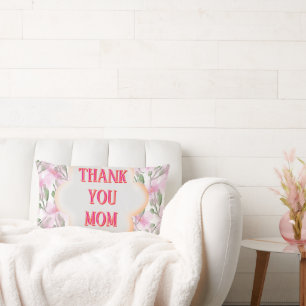 Cojín Lumbar Patrón floral de acuarela personalizado y personal