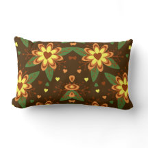 Patrón Floral de Corazón de Daisy de Otoño Retro, 