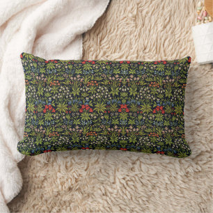 Cojín Lumbar Patrón floral de flores vintage de William Morris