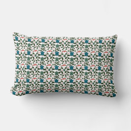 Cojín Lumbar Patrón floral de tortuga marina tropical | Océano