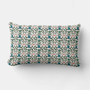 Cojín Lumbar Patrón floral de tortuga marina tropical   Océano 