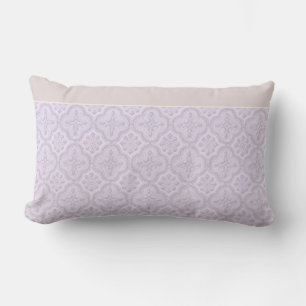 Cojín Lumbar Patrón Floral Decorativo En Mauve