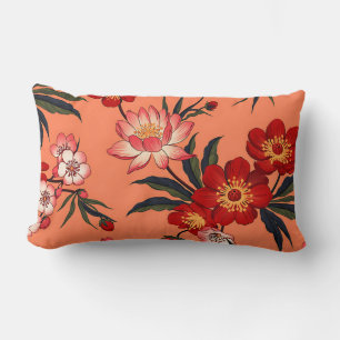 Cojín Lumbar Patrón floral hawaiano tropical