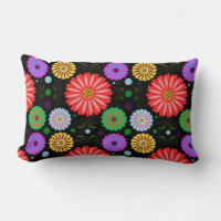 Patrón floral retro brillante de arte popular colo