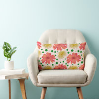 Patrón floral retro brillante sin costuras