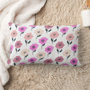 Cojín Lumbar Patrón floral vibrante