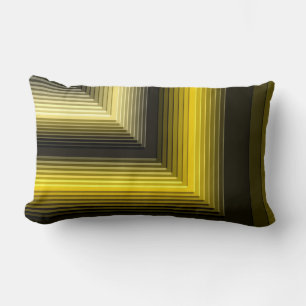 Cojín Lumbar patrón geométrico amarillo negro