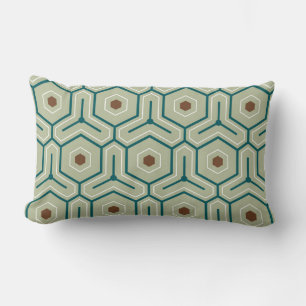 Cojín Lumbar Patrón geométrico con hexágonos entrelazados