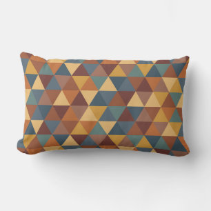 Cojín Lumbar PATRÓN GEOMÉTRICO DE ORO ROJO VERDE AZUL verde azu