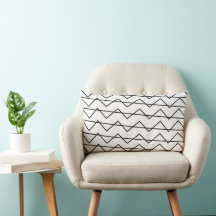 Patrón geométrico de raya Chevron en negro y blanc