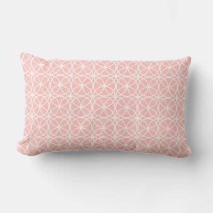 Cojín Lumbar Patrón geométrico del círculo rosado de moda Paste