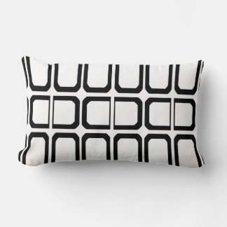 Cojín Lumbar Patrón geométrico en blanco y negro