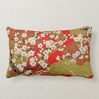 Cojín Lumbar Patrón japonés blanco Sakura fino vintage