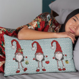 Cojín Lumbar Patrón Mistletoe de nórdicos Gnomes