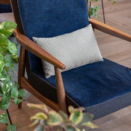 Cojín Lumbar Patrón moderno de puntos de polka gris