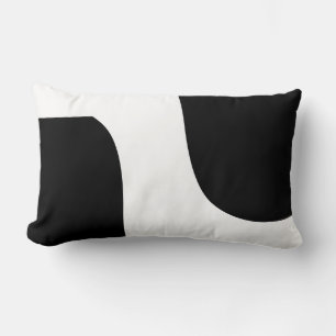 Cojín Lumbar patrón moderno en blanco y negro