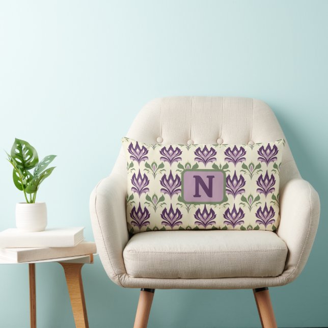 Cojín Lumbar Patrón motif de Lily Ornamental (Silla)