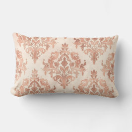 Cojín Lumbar Patrón Ornamental de Acuarela de Damasco de Meloco
