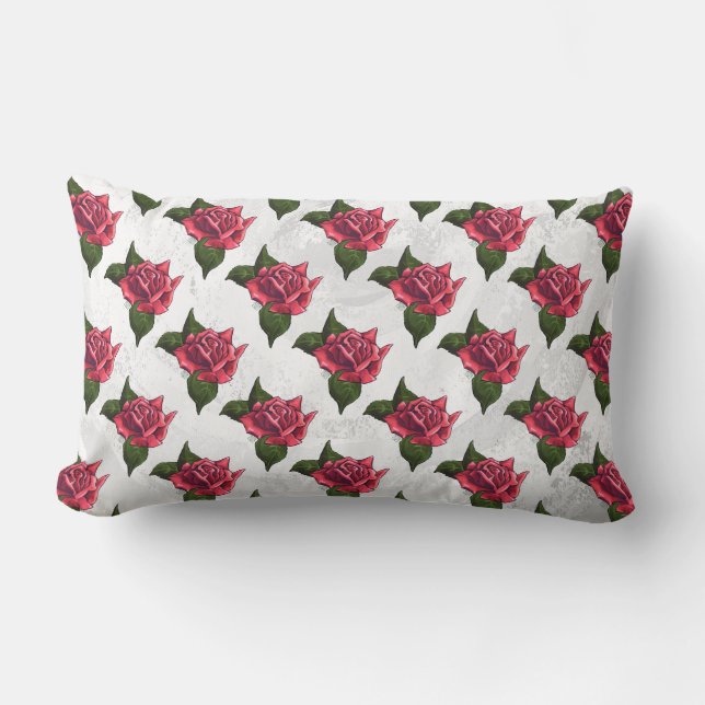 Cojín Lumbar patrón Rosa (Anverso)