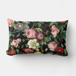 Cojín Lumbar Patrón Rosa rosa y rojo