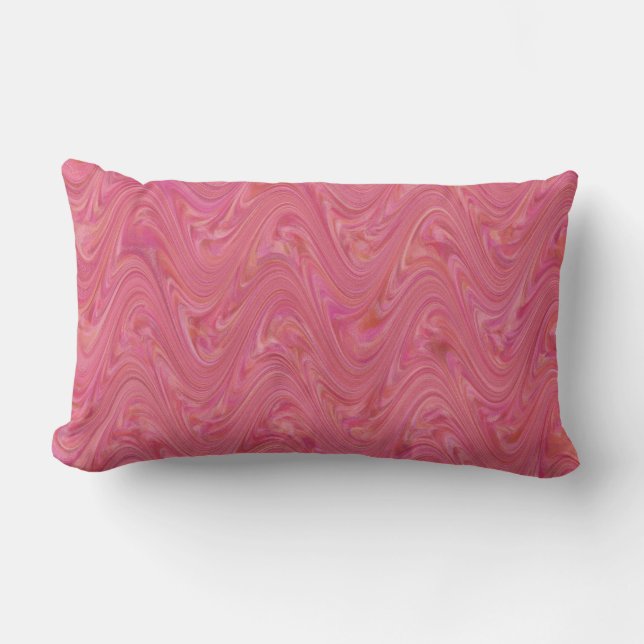 Cojín Lumbar Patrón rosado marcadamente (Anverso)