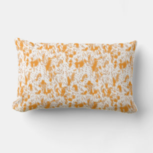 Cojín Lumbar Patrón textil con un vibrante naranja y gol