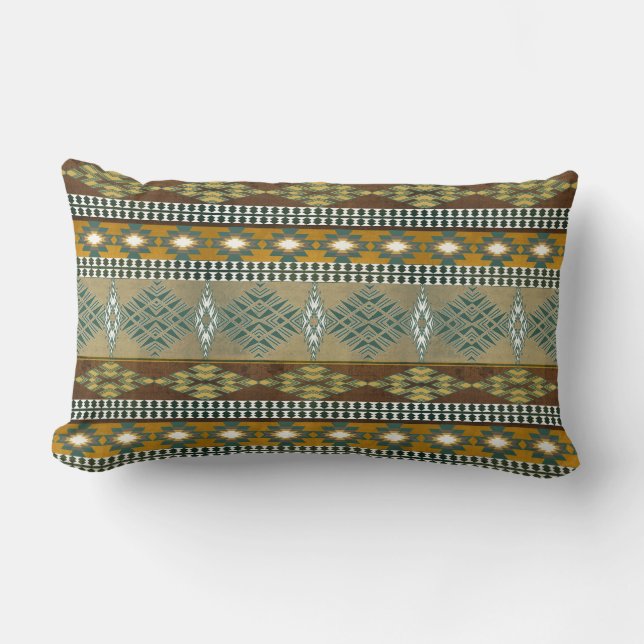 Cojín Lumbar Patrón tribal del suroeste (Anverso)